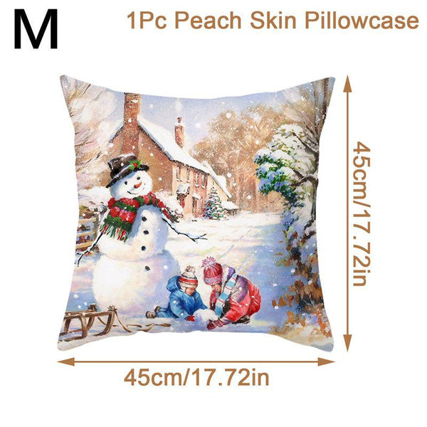 christmas throw pillow covers xmas cushion cover case snowman christma