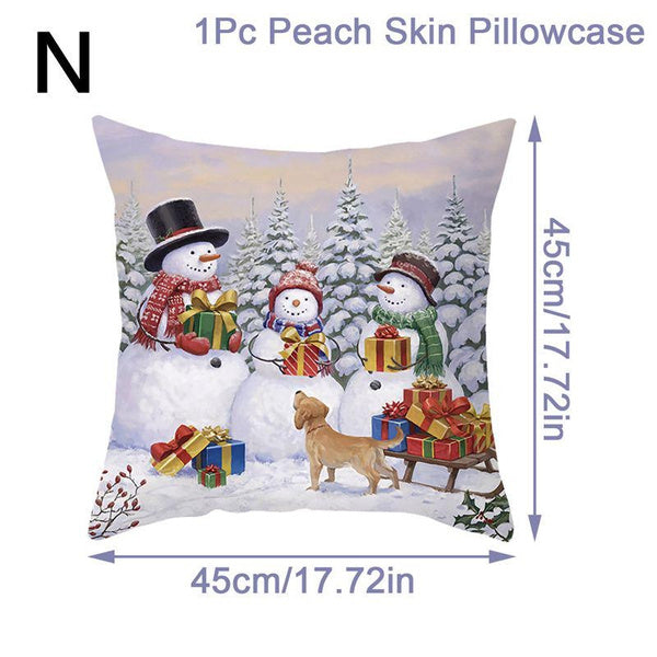 christmas throw pillow covers xmas cushion cover case snowman christma