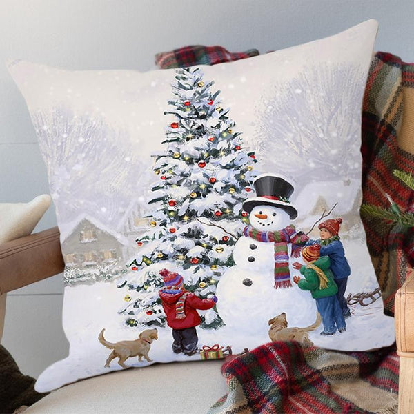 christmas throw pillow covers xmas cushion cover case snowman christma