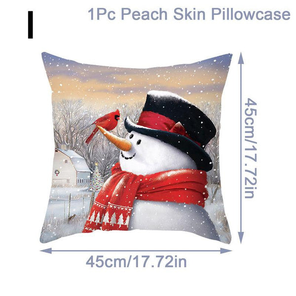 christmas throw pillow covers xmas cushion cover case snowman christma