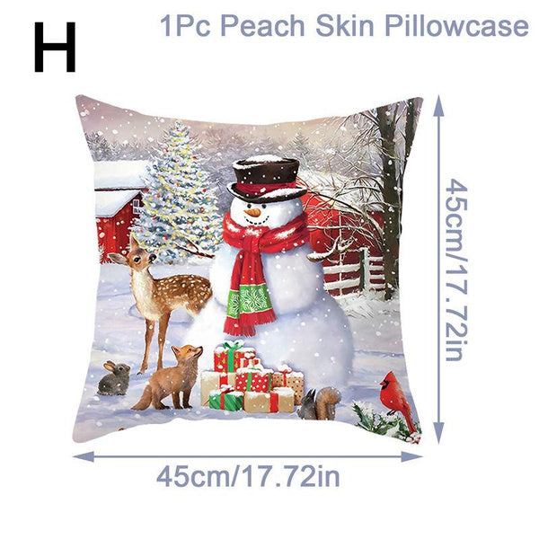 christmas throw pillow covers xmas cushion cover case snowman christma